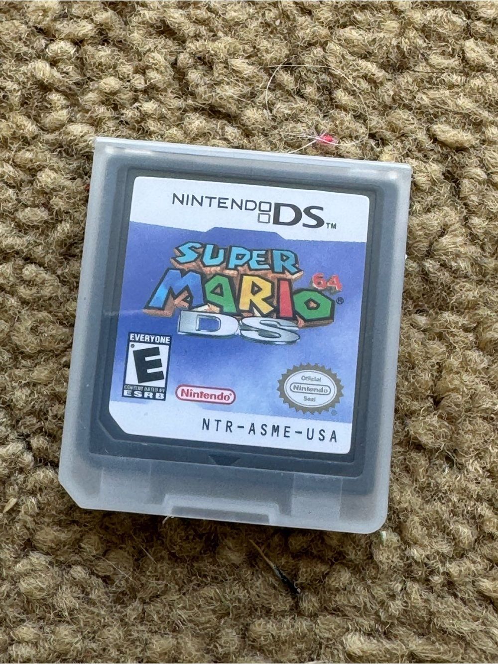 Nintendo DS video game cartridge for Super Mario 64 DS
